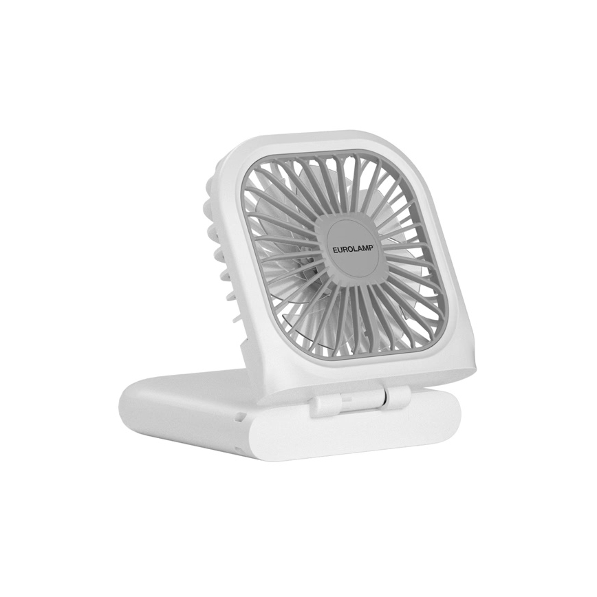 Wiederaufladbarer Taschenventilator 5W/5V 2500 mAh Weiß