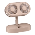 Wiederaufladbarer Tischventilator 3,7 V 1200 mAh – Rosa