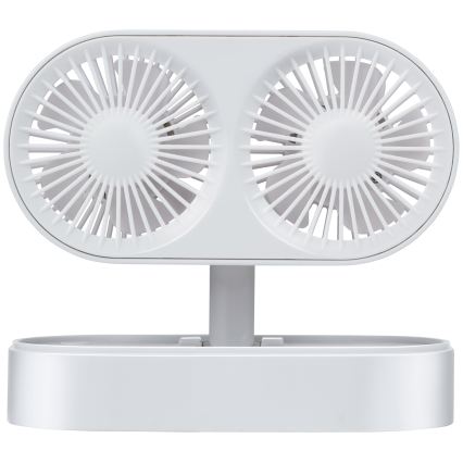 Wiederaufladbarer Tischventilator 3,7 V, 1200 mAh, weiß