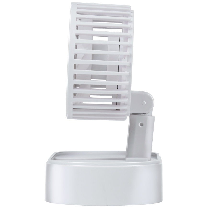 Wiederaufladbarer Tischventilator 3,7 V, 1200 mAh, weiß