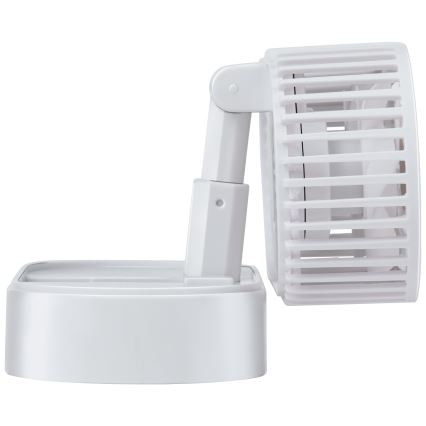 Wiederaufladbarer Tischventilator 3,7 V, 1200 mAh, weiß