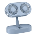 Wiederaufladbarer Tischventilator 3,7V 1200 mAh blau