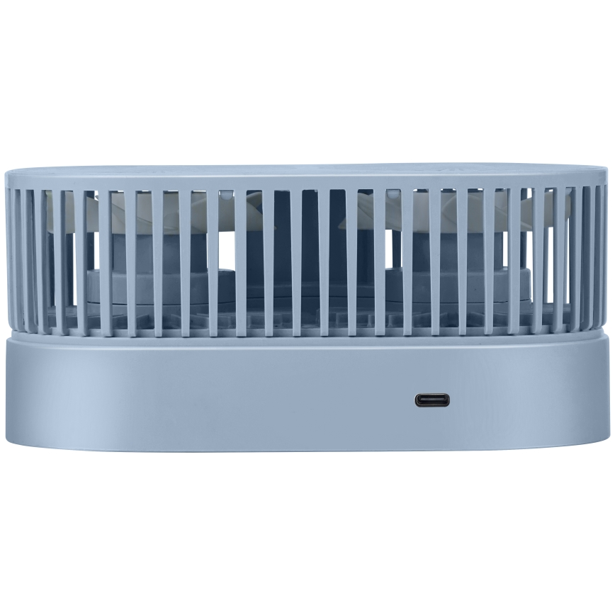 Wiederaufladbarer Tischventilator 3,7V 1200 mAh blau