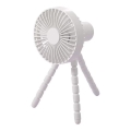 Wiederaufladbarer Tischventilator 3 W / 5 V, 1800 mAh, weiß