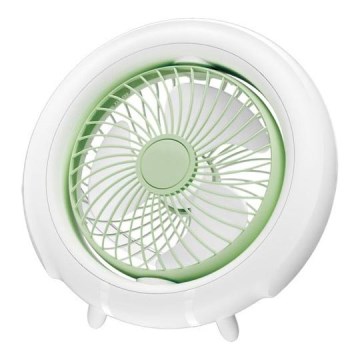 Wiederaufladbarer Tischventilator 4W/5V 1200 mAh weiß