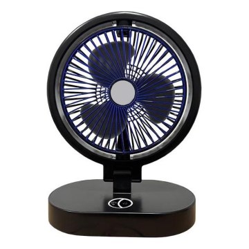 Wiederaufladbarer Tischventilator 5W/5V 1200 mAh schwarz