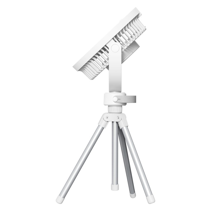 Wiederaufladbarer Tischventilator mit LED-Beleuchtung 8W/3,7V 2400 mAh, weiß