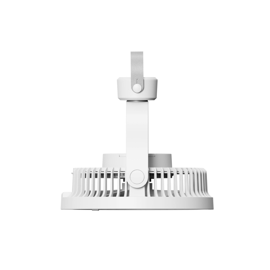 Wiederaufladbarer Tischventilator mit LED-Beleuchtung 8W/3,7V 2400 mAh, weiß