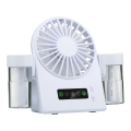 Wiederaufladbarer Tischventilator mit Nebeleffekt, 3,7 V, 1200 mAh