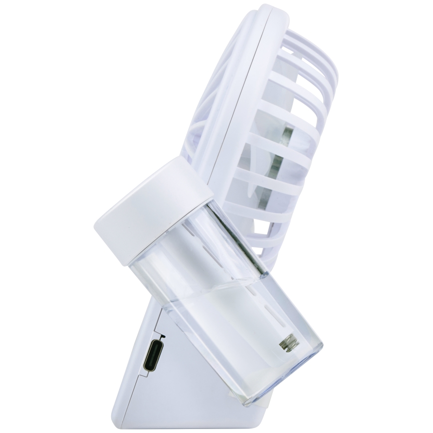 Wiederaufladbarer Tischventilator mit Nebeleffekt, 3,7 V, 1200 mAh