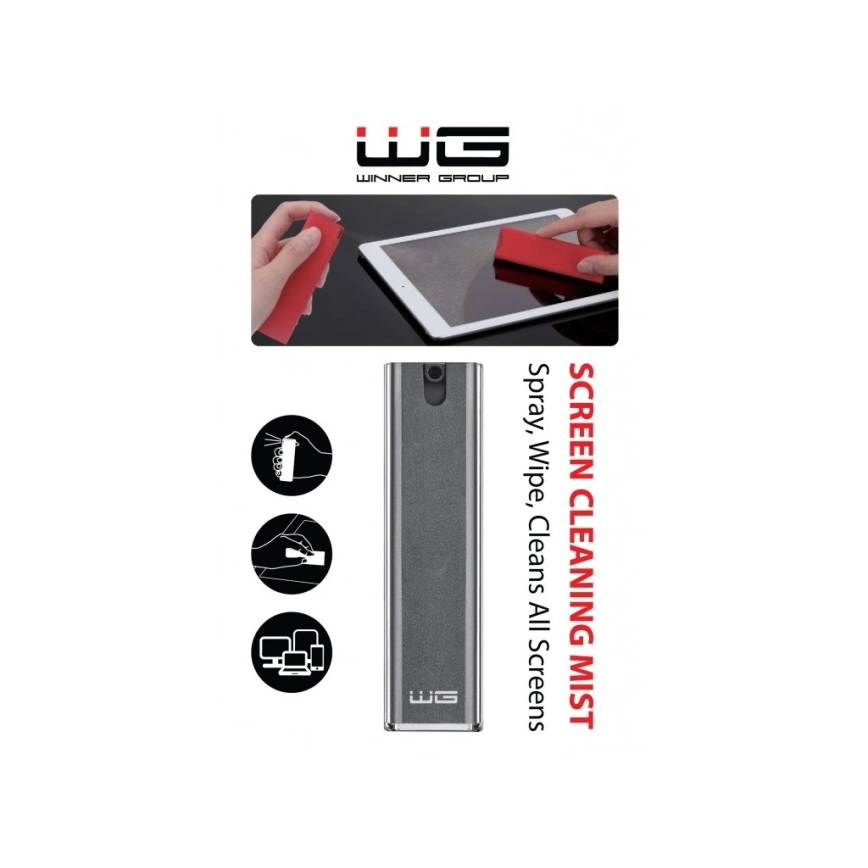 Winner Group - 2-in-1 Bildschirmreiniger, schwarz