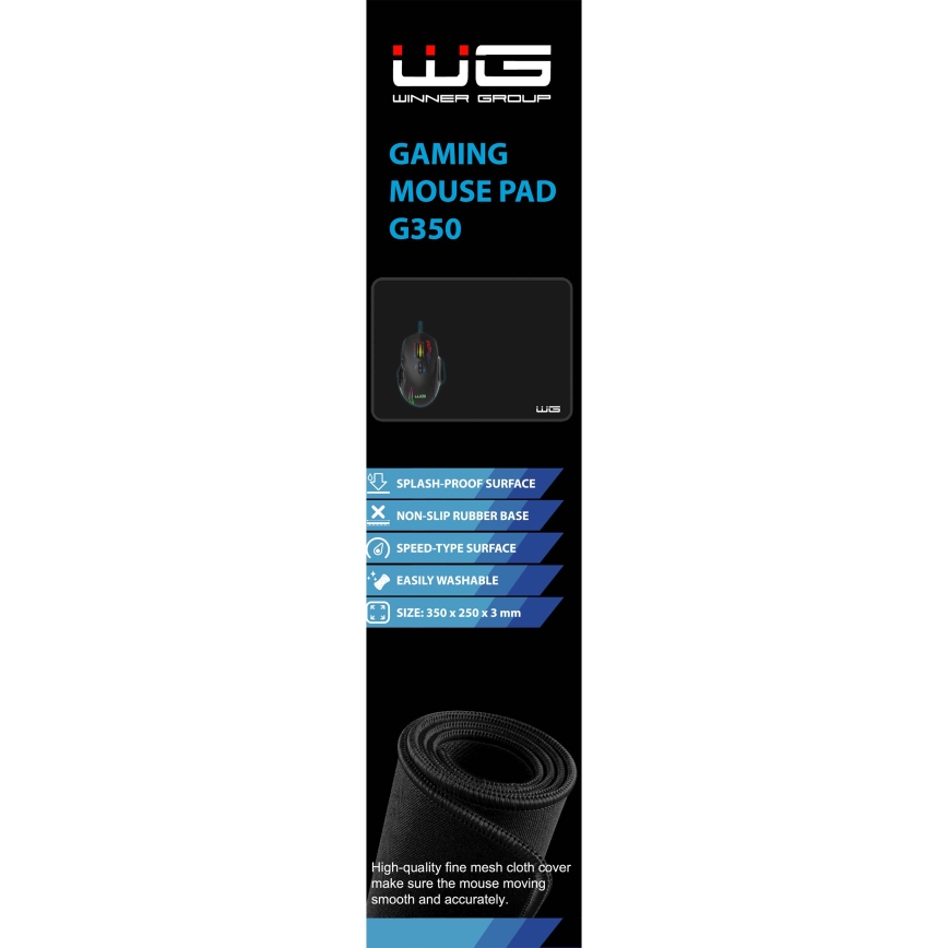 Winner Group - Gaming-Mauspad 35x25 cm schwarz