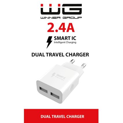 Winner Group - Ladeadapter 2xUSB-A 12W weiß