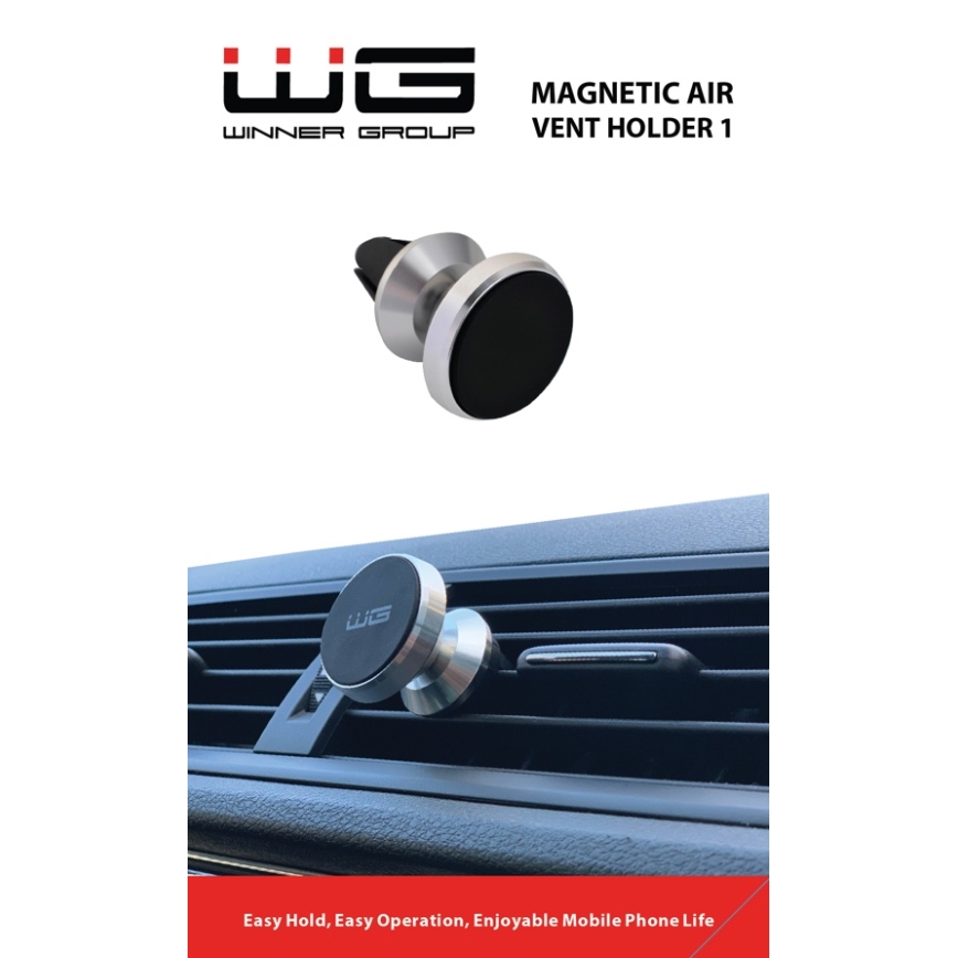 Winner Group - Magnetische Auto-Handyhalterung silbern
