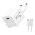 Winner Group - Schnellladeadapter 1xUSB-C PD 20W + USB-Kabel USB-C / USB-C 1m