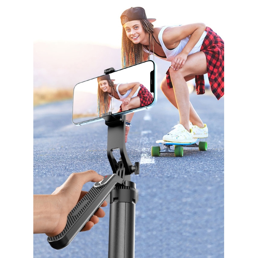 Winner Group - Selfie-Stick 3in1 mit Gestell 55 mAh 180 cm schwarz