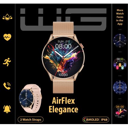 Winner Group - Smartwatch AirFlex 2 Elegance 280 mAh IP68 golden