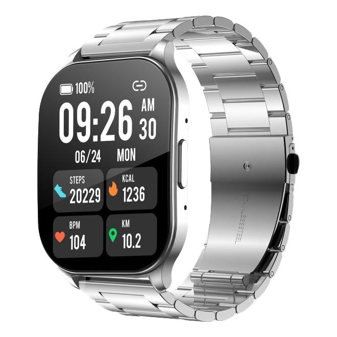 Winner Group - Smartwatch AirFlexOn 300 mAh IP68 silbern
