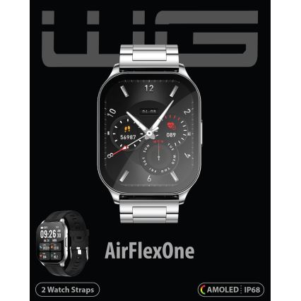 Winner Group - Smartwatch AirFlexOn 300 mAh IP68 silbern