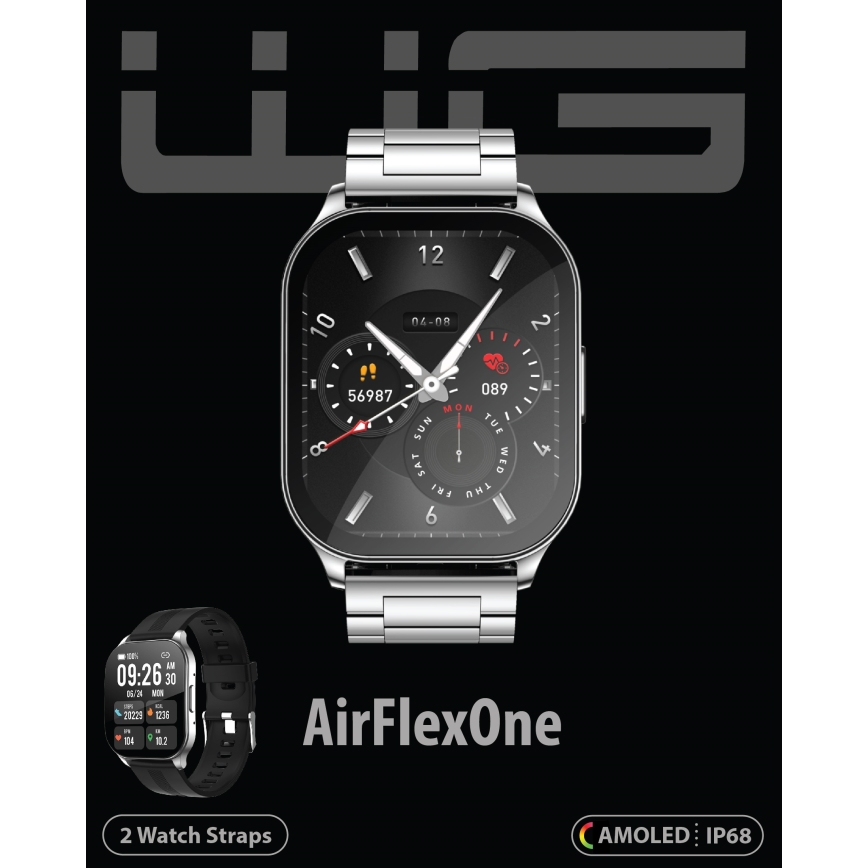 Winner Group - Smartwatch AirFlexOn 300 mAh IP68 silbern