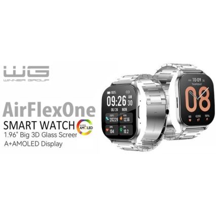 Winner Group - Smartwatch AirFlexOn 300 mAh IP68 silbern