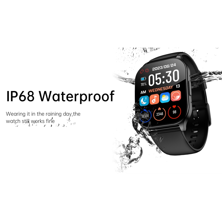 Winner Group - Smartwatch AirFlexOn 300 mAh IP68 silbern
