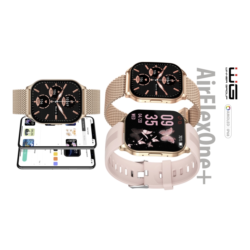 Winner Group - Smartwatch AirFlexOne+ 300 mAh IP68 golden