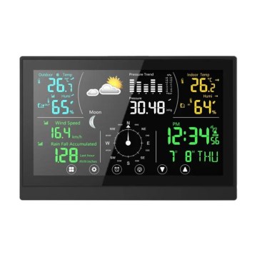 Winner Group - Touch-Wetterstation mit farbigem LCD-Display 5V/3xAAA + 6xAA