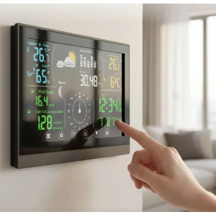 Winner Group - Touch-Wetterstation mit farbigem LCD-Display 5V/3xAAA + 6xAA