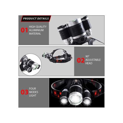 Winner Group - Wiederaufladbare LED-Stirnlampe 5V IPX4