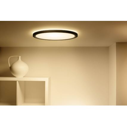 WiZ - Dimmbare LED-RGB-Deckenleuchte SUPERSLIM LED/22W/230V 2700-6500K Wi-Fi schwarz