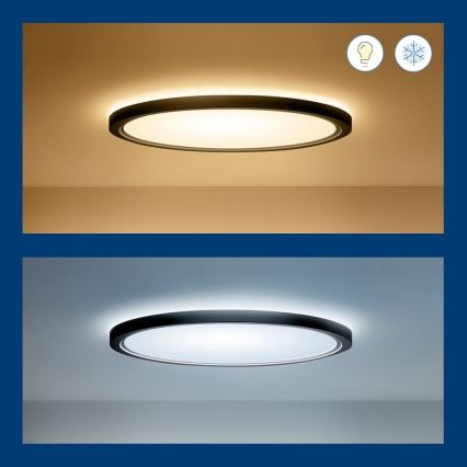 WiZ - Dimmbare LED-RGB-Deckenleuchte SUPERSLIM LED/32W/230V 2700-6500K Wi-Fi schwarz