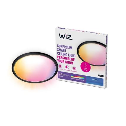 WiZ - Dimmbare LED-RGB-Deckenleuchte SUPERSLIM LED/32W/230V 2700-6500K Wi-Fi schwarz