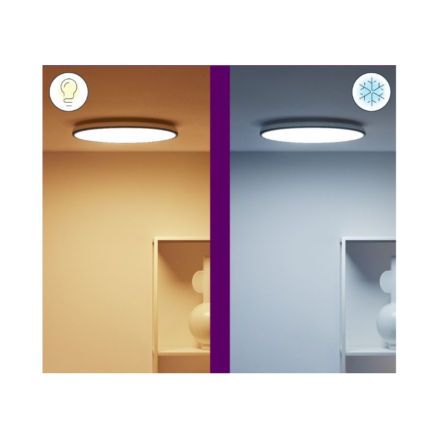 WiZ - Dimmbare LED-RGBW-Deckenleuchte RUNE LED/21W/230V 2700-6500K WLAN schwarz