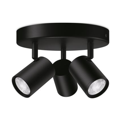 WiZ - Dimmbare LED-RGBW-Spotleuchte IMAGEO 3xGU10/4,9W/230V 2200-6500K WLAN CRI 90 schwarz