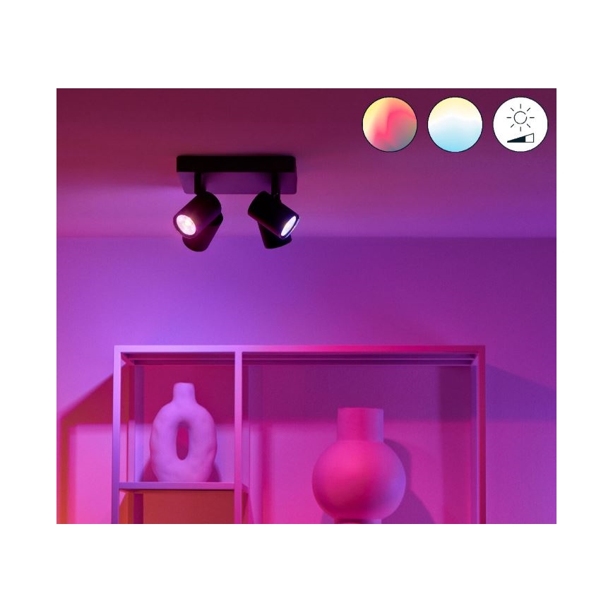 WiZ - Dimmbare LED-RGBW-Spotleuchte IMAGEO 4xGU10/4,9W/230V 2200-6500K WLAN CRI 90 schwarz