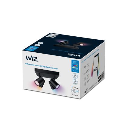 WiZ - Dimmbare LED-RGBW-Spotleuchte IMAGEO 4xGU10/4,9W/230V 2200-6500K WLAN CRI 90 schwarz