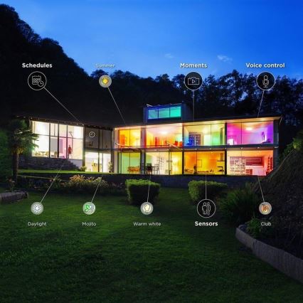 WiZ – Dimmbare LED-RGBW-Tischlampe QUEST LED/13W/230V 2200-6500K Wi-Fi schwarz
