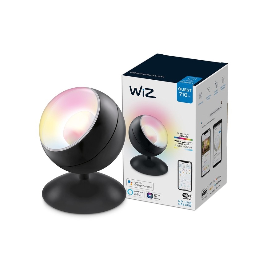 WiZ – Dimmbare LED-RGBW-Tischlampe QUEST LED/13W/230V 2200-6500K Wi-Fi schwarz
