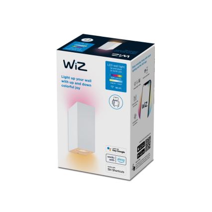 WiZ - Dimmbare LED-RGBW-Wandleuchte UP&DOWN 2xGU10/4,7W/230V 2200-6500K WLAN CRI 90 weiß