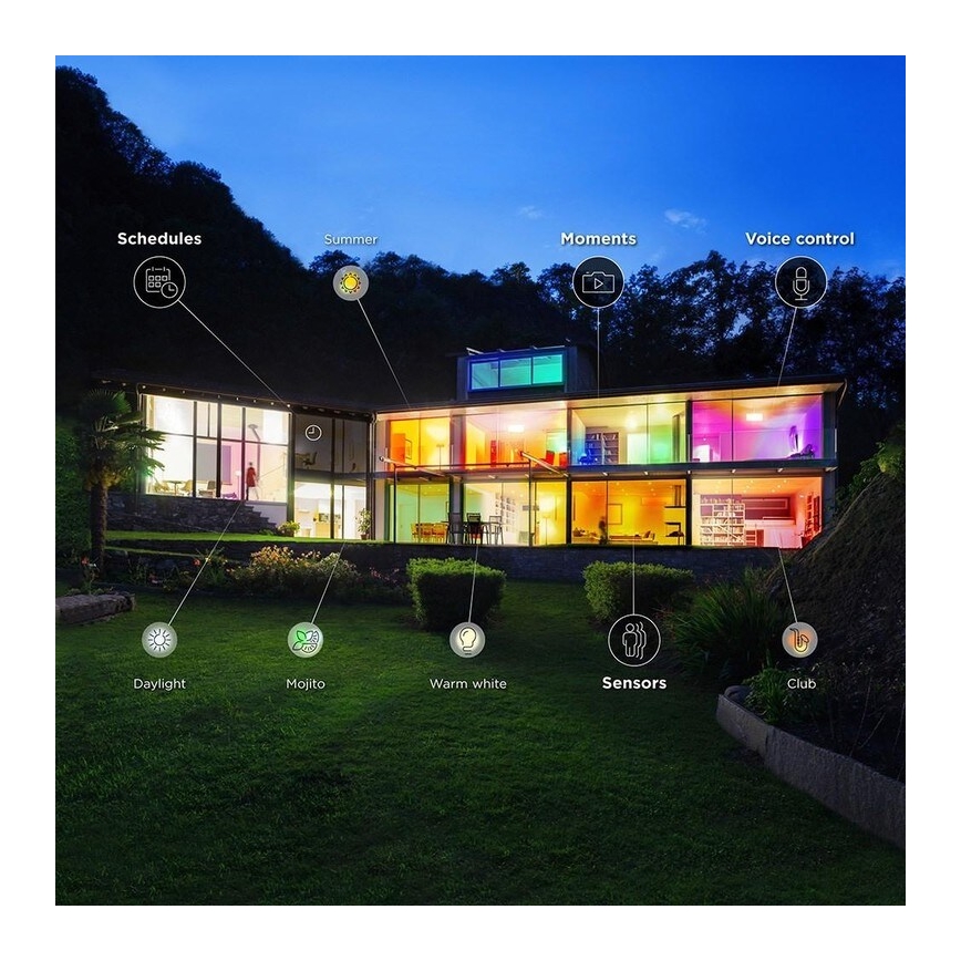 WiZ - Dimmbare LED-RGBW-Deckenleuchte für Badezimmer STELLAR LED/23W/230V 2200-6500K IP23 Wi-Fi + Fernbedienung