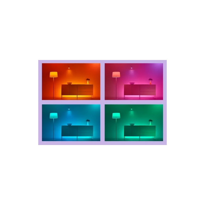 WiZ - dimmbarer LED RGBIC-Streifen 4m LED/10,2W/5V 2700-6500K Wi-Fi