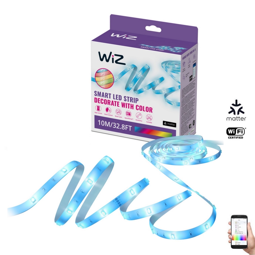 WiZ - Dimmbarer LED-RGBW-Streifen 10m LED/12W/230V 2700-6500K Wi-Fi