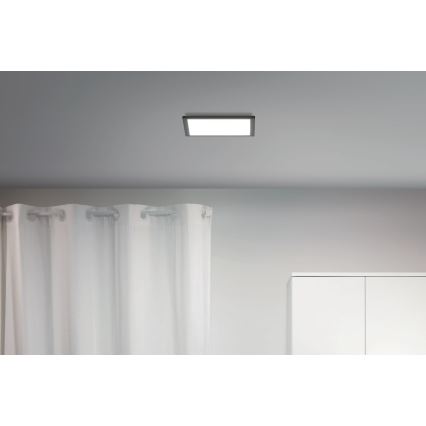 WiZ - LED dimmbare Deckenleuchte SUPERSLIM LED/12W/230V schwarz Wi-Fi