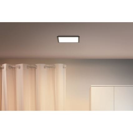 WiZ - LED dimmbare Deckenleuchte SUPERSLIM LED/12W/230V schwarz Wi-Fi