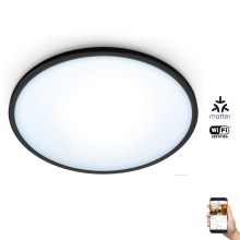 WiZ - LED Dimmbare Deckenleuchte SUPERSLIM LED/14W/230V 2700-6500K Wi-Fi schwarz