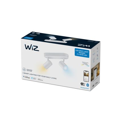 WiZ - LED dimmbare Strahler IMAGEO 2xGU10/4,9W/230V 2700-6500K Wi-Fi CRI 90 weiß