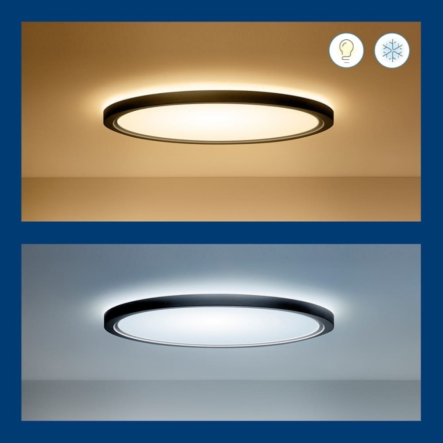 WiZ - LED RGB dimmbare Deckenleuchte SUPERSLIM LED/32W/230V 2700-6500K Wi-Fi schwarz