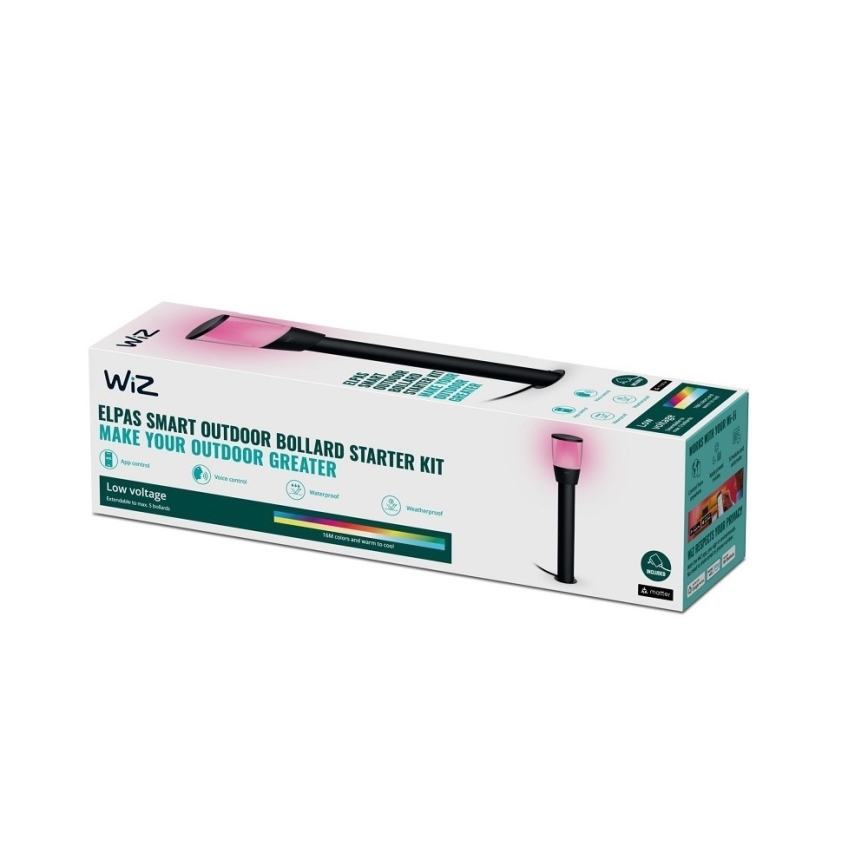 WiZ - LED RGBW dimmbare Außenleuchte ELPAS LED/4,8W/12/230V 2700-5000K IP65 Wi-Fi