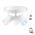WiZ - LED RGBW dimmbare Einbauleuchte IMAGEO 3xGU10/4,9W/230V 2200-6500K Wi-Fi CRI 90 weiß